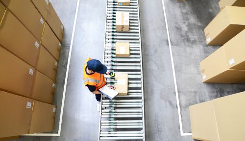 boxes in warehouse